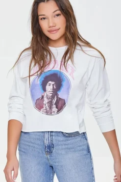 Hendrix Graphic Raw-Cut Tee