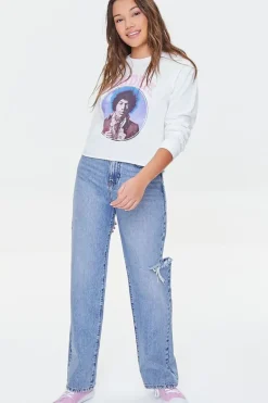 Hendrix Graphic Raw-Cut Tee