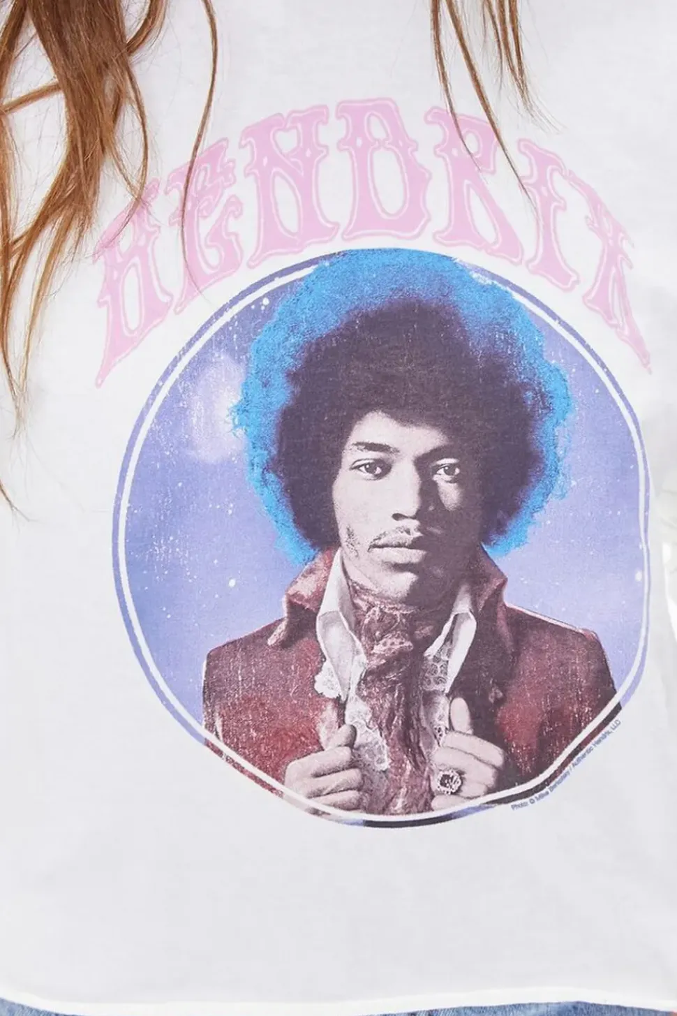 Hendrix Graphic Raw-Cut Tee