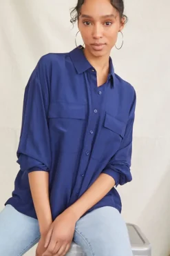 High-Low Buttoned Shirt