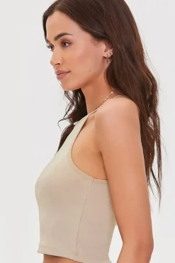 High-Neck Cropped Cami