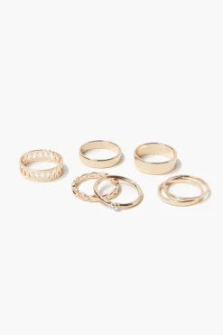 High-Polish Cutout Ring Set