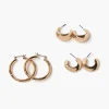 High-Polish Hoop Earring Set