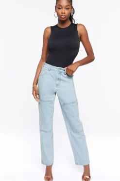 High-Rise Cargo Jeans