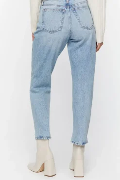 High-Rise Colorblock Straight Jeans