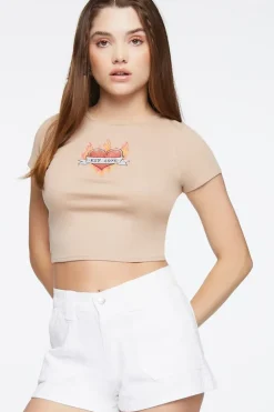 High-Rise Denim Shorts