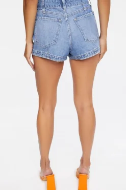 High-Rise Denim Shorts