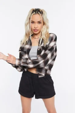 High-Rise Denim Shorts