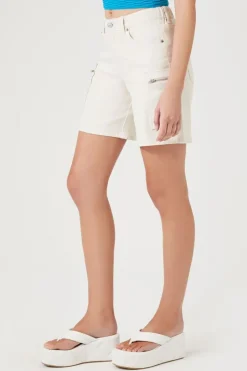High-Rise Denim Shorts