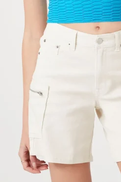 High-Rise Denim Shorts