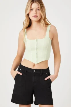 High-Rise Denim Shorts