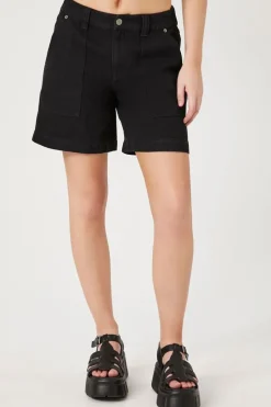 High-Rise Denim Shorts