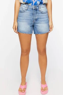 High-Rise Denim Shorts