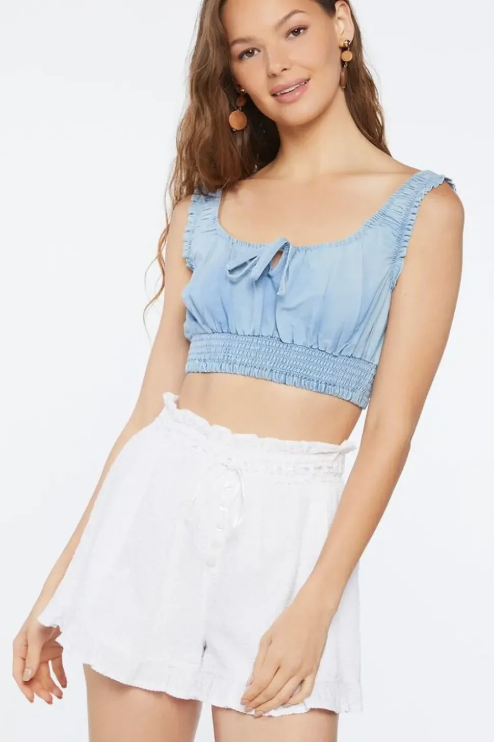High-Rise Paperbag Shorts