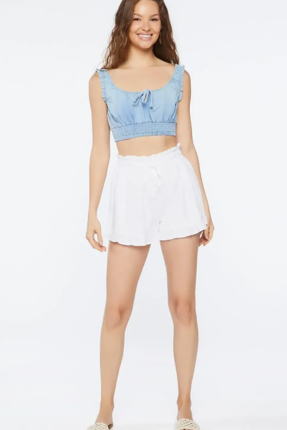 High-Rise Paperbag Shorts