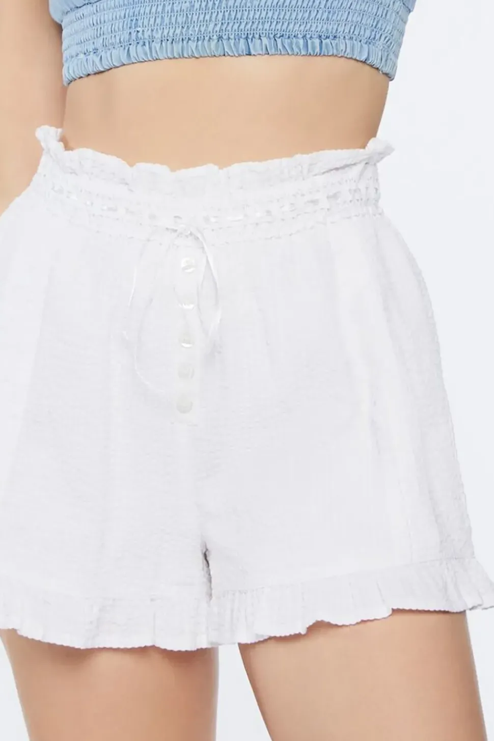 High-Rise Paperbag Shorts