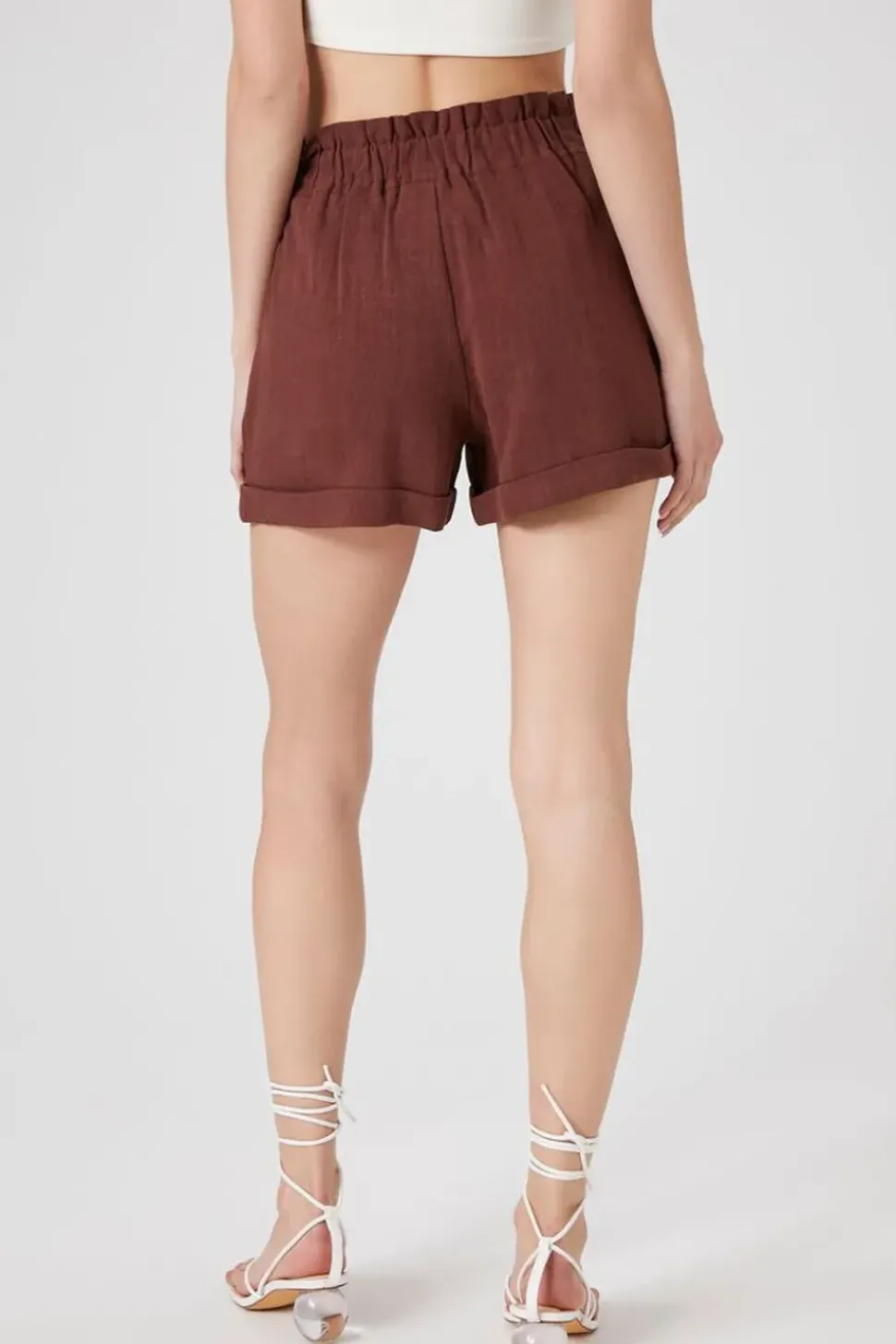 High-Rise Paperbag Shorts