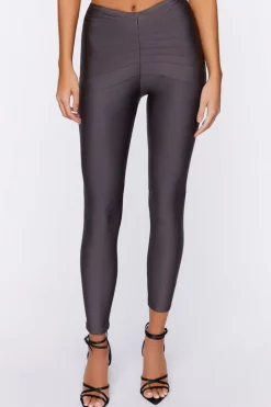 High-Rise Satin Leggings
