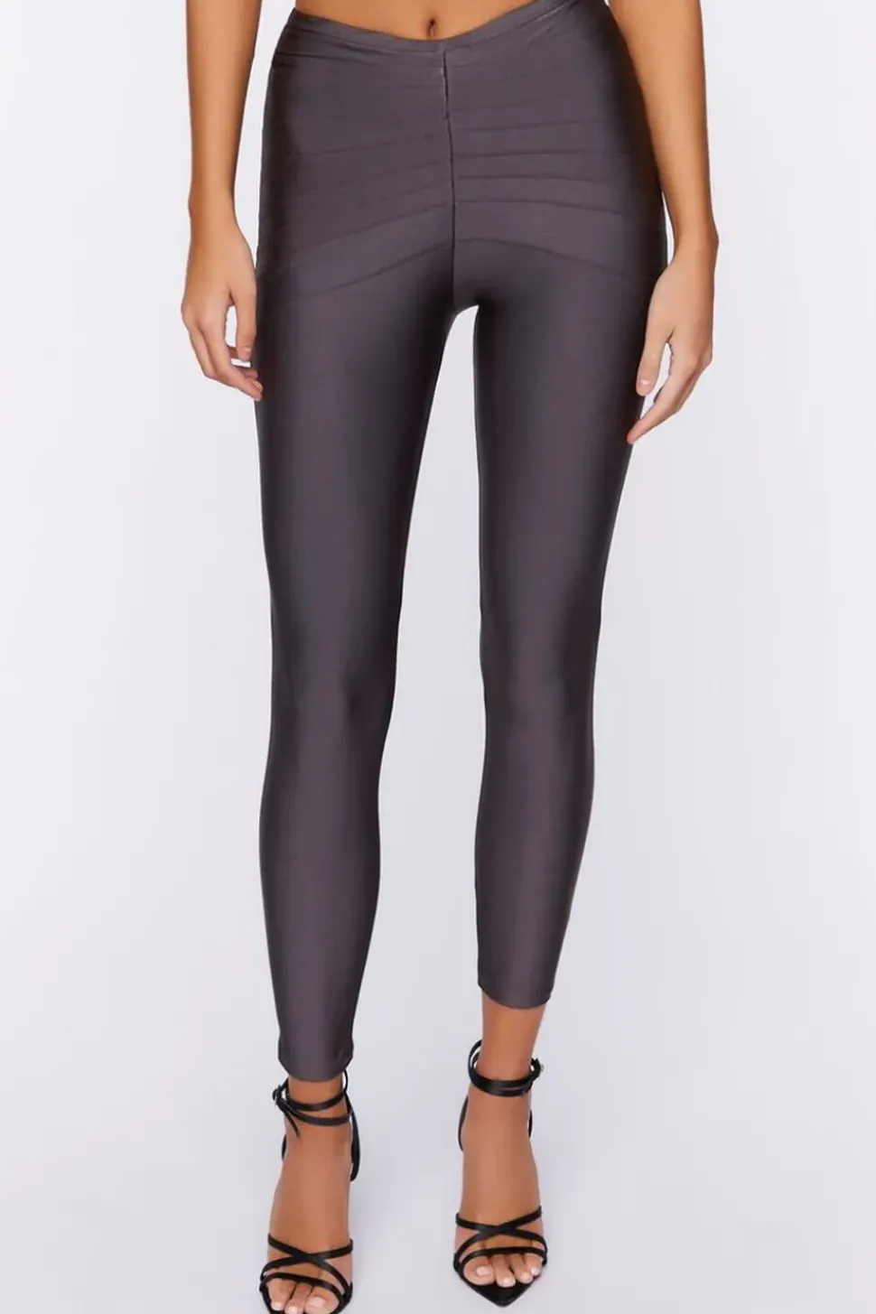 High-Rise Satin Leggings