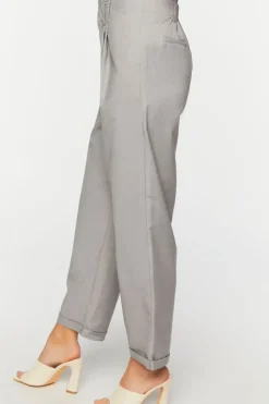 High-Rise Straight-Leg Trousers