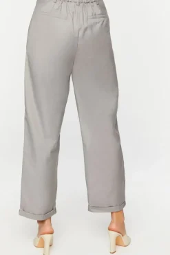High-Rise Straight-Leg Trousers