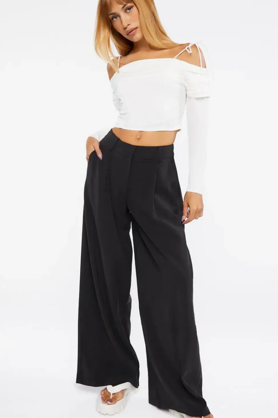 High-Rise Wide-Leg Pants