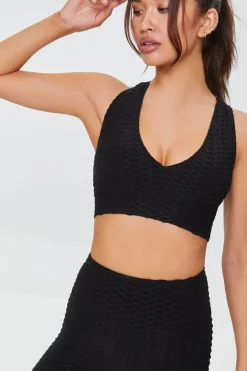 Honeycomb Knit Sports Bra