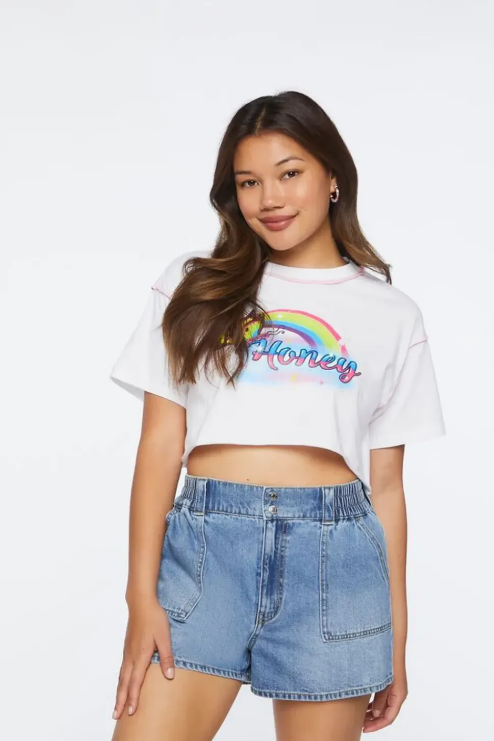 Honey Graphic Cropped Tee