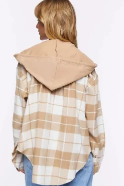 Hooded Flannel Combo Shirt