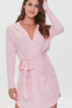 Hooded Tie-Waist Robe