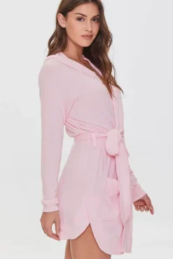 Hooded Tie-Waist Robe