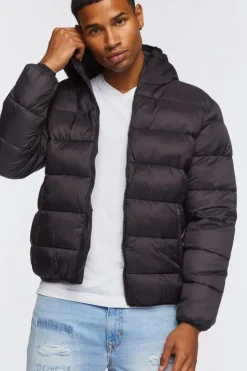 Hooded Zip-Up Puffer Jacket