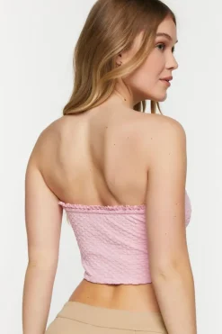 Hook-And-Eye Ruffle-Trim Crop Top