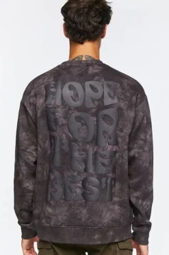 Hope For The Best Acid Wash Pullover