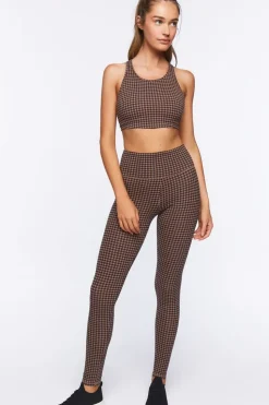 Houndstooth Longline Sports Bra