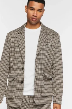 Houndstooth Notched Blazer
