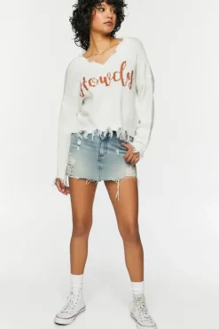 Howdy Graphic Sharkbite Sweater