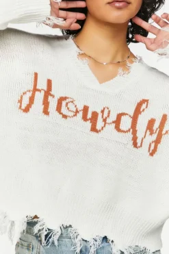Howdy Graphic Sharkbite Sweater