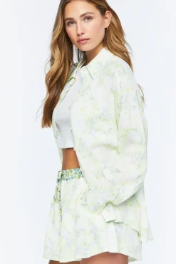 Inverted Floral Print Shirt
