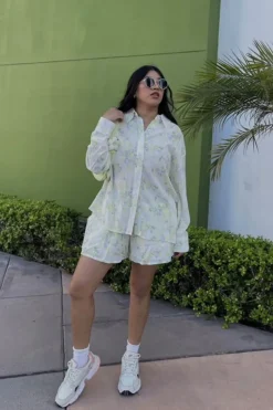 Inverted Floral Print Shorts