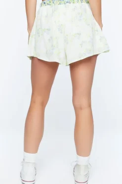 Inverted Floral Print Shorts