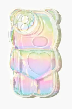 Iridescent Bubble Bear Case For Iphone 12