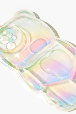 Iridescent Bubble Bear Case For Iphone 12