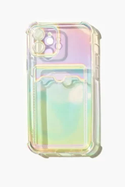 Iridescent Cardholder Case For Iphone 12