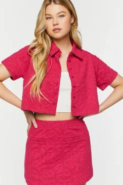 Jacquard A-Line Mini Skirt