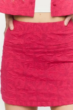 Jacquard A-Line Mini Skirt