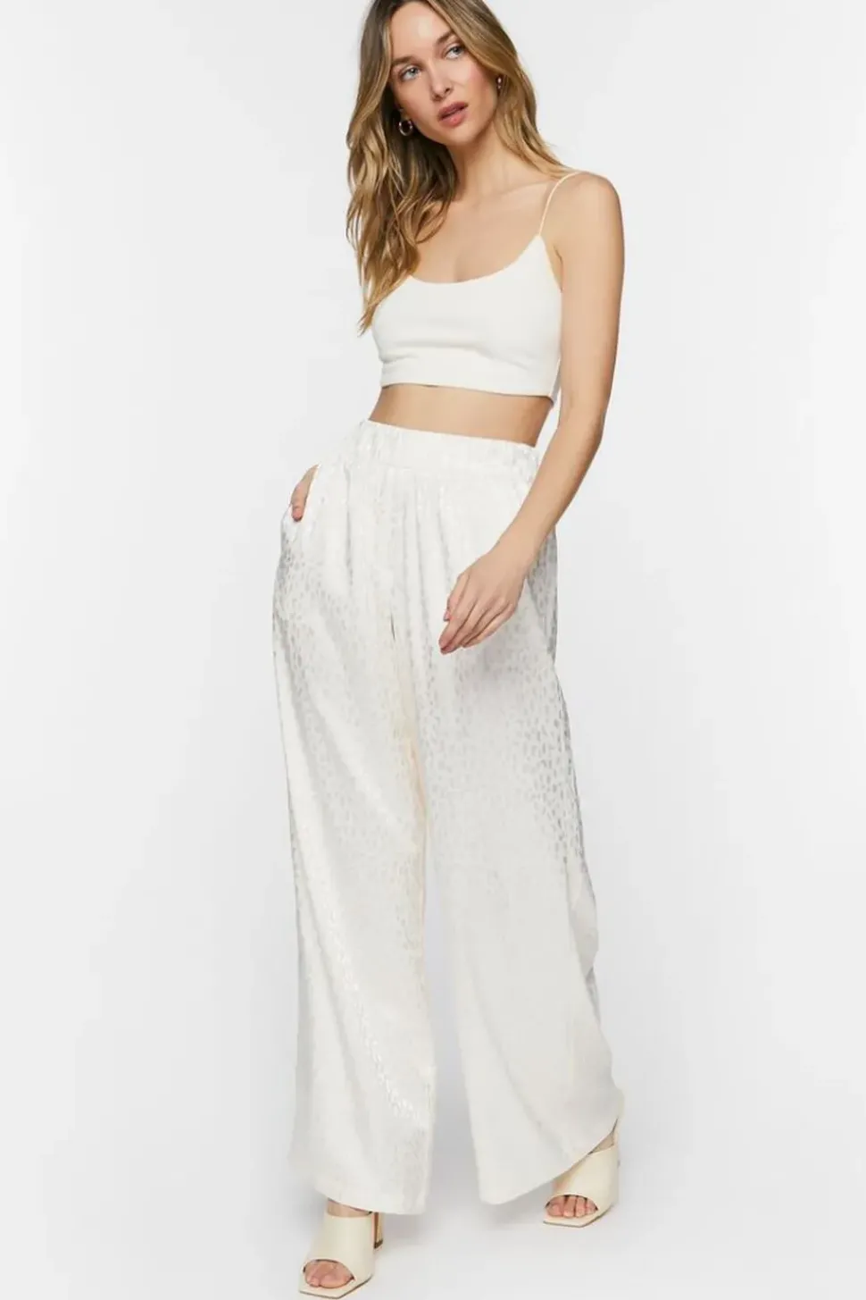 Jacquard Cheetah Print Pants