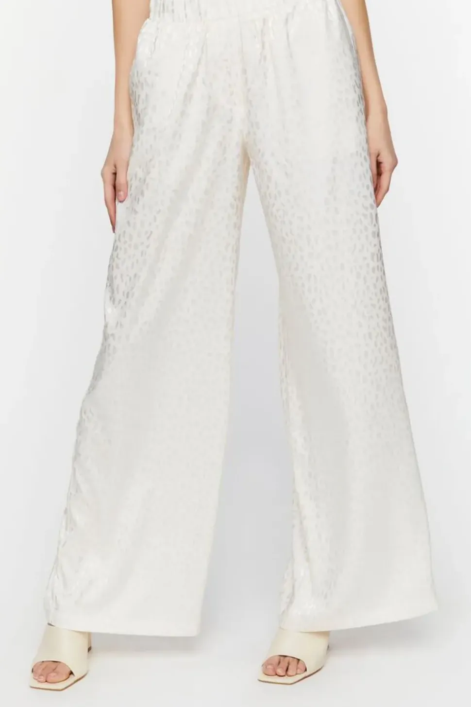 Jacquard Cheetah Print Pants