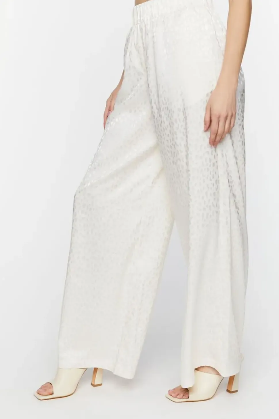 Jacquard Cheetah Print Pants