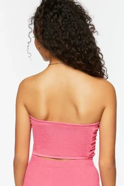 Jacquard Cropped Tube Top